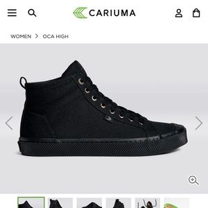 Cariuma black high tops canvas women’s size 7.5